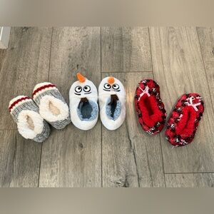 Set of 3 Cozy Character Slippers